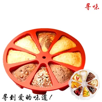 

Ruminate 8 Points Scone DIY Cake Tools Baking Mould Silicone Cake Mold 8-Hole Oranges-Shaped Pizza Pan