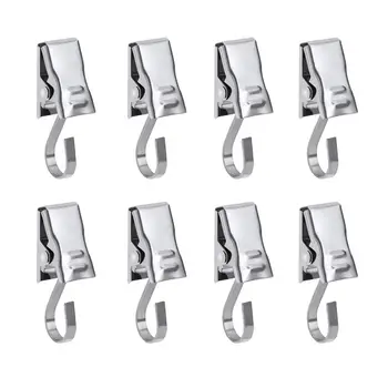 

150pcs Curtain Clips Hard Stainless Steel Thicken Hanger Wire Holder With Hook For Paper Lanterns Party Decor