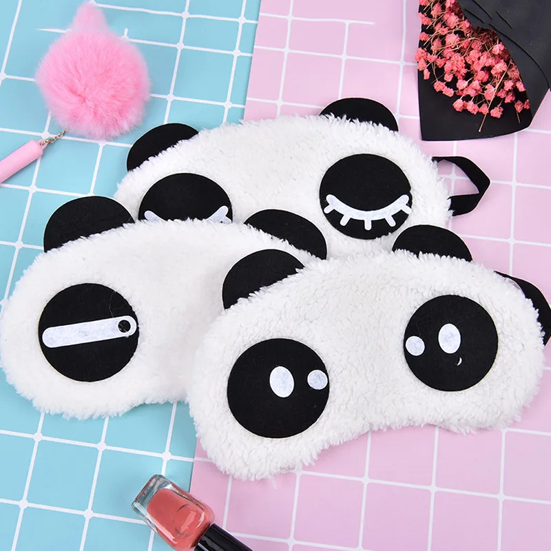 Health Care Tools Cute Face White Panda Eye Mask Eyeshade Shading Sleep Cotton Goggles Eye Mask Sleep Mask Eye Cover 3 Styles 5