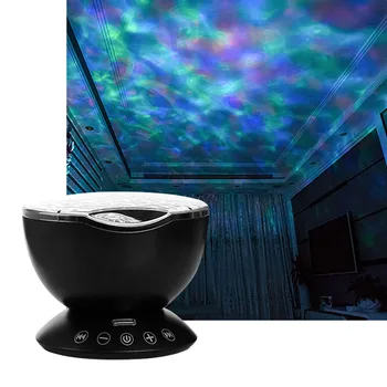 

Ocean Wave Projector LED Night Light Adjustable Built In Music Player Remote Control 7 Light Cosmos Star Luminaria For Car Home