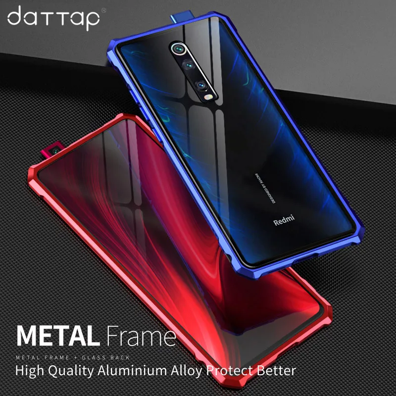 For Xiaomi mi 9T Redmi K20 Pro Case Cover Luxury Aluminum Metal Frame Hard Clear Tempered Glass mi9t Capa |
