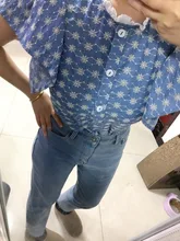 Shirt Vintage Blouses Elegant Floral-Embroidery Simplee Ruffle-Sleeves Lace Spring Summer