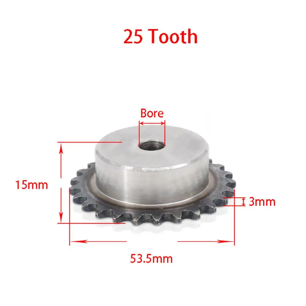 산업용 스프로킷 휠, 45  스틸 체인 기어 피치, 25-47 톱니 04C 체인 드라이브 스프로킷, 6.35mm, 1 개