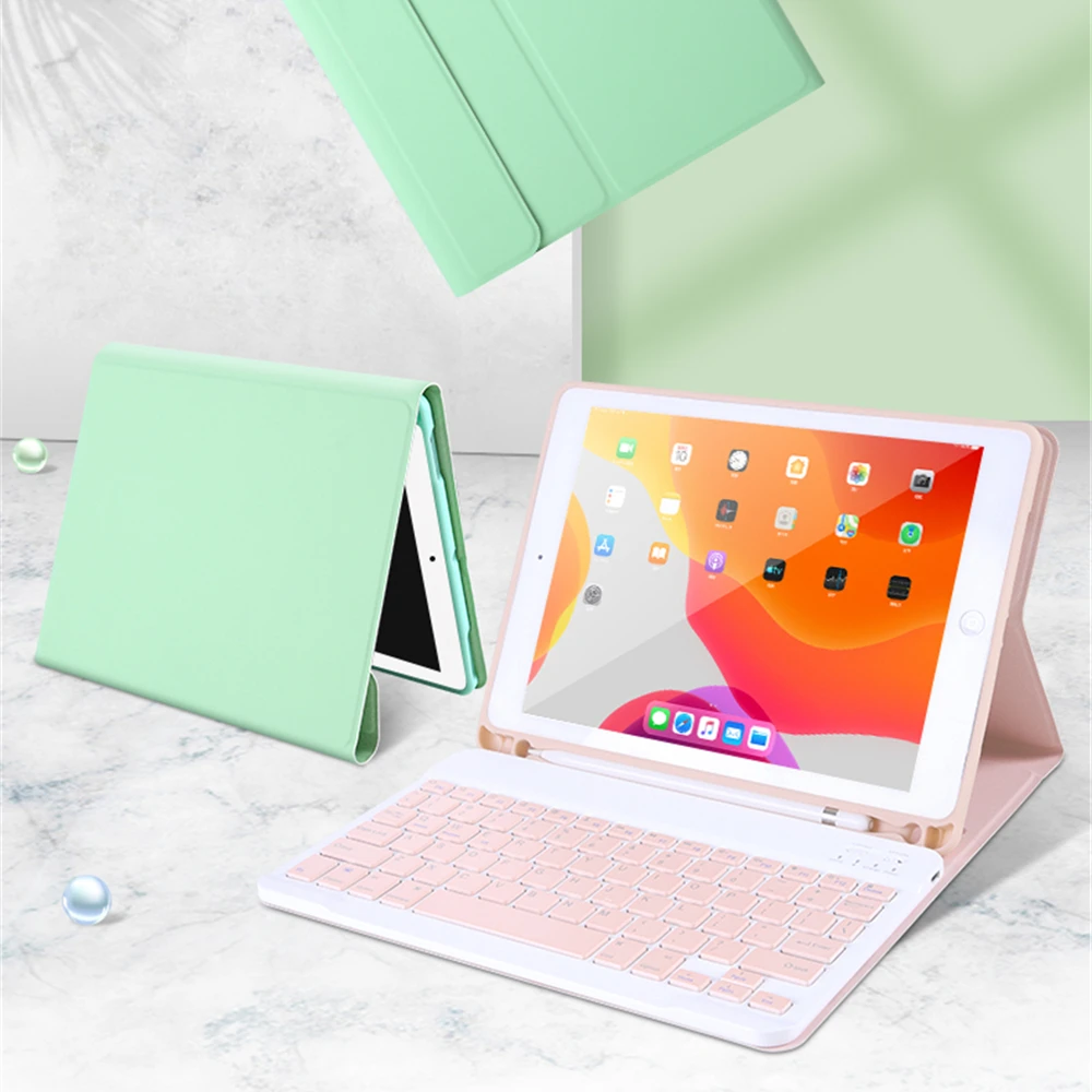 Чехол для клавиатуры iPad 9 7 2017 2018 10 2 6 й чехол Bluetooth Air 1 3 Pro 5 11 клавиатуры|Чехлы