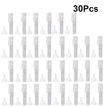 

30Pcs 10ML Spray Bottle Perfume Bottles Transparent Refillable Portable Empty Containers Spray Bottles(White)