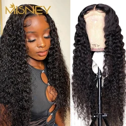 Deep Wave 13X4 Lace Frontal Wig for Black Women Curly Human Hair Wig Transparent HD 13x6 Lace Front Wigs Brazilian Hair