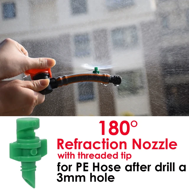 Kesla 20-100Pcs Refrakciós Fúvóka 90/180/360 Fokos Sprinkler Fej Szál Csatlakozás Kert Öntözés Köd Permetező Üvegház - Image 6