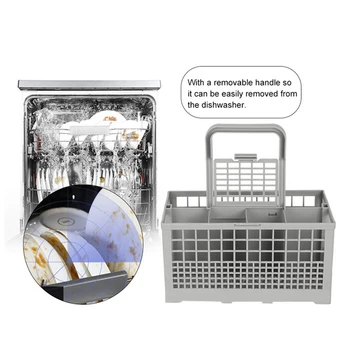 

Removable Cutlery Dishwasher Basket Multipurpose Dish Washer Part Replacement Cutlery Basket Kitchen Accessories Storage Box