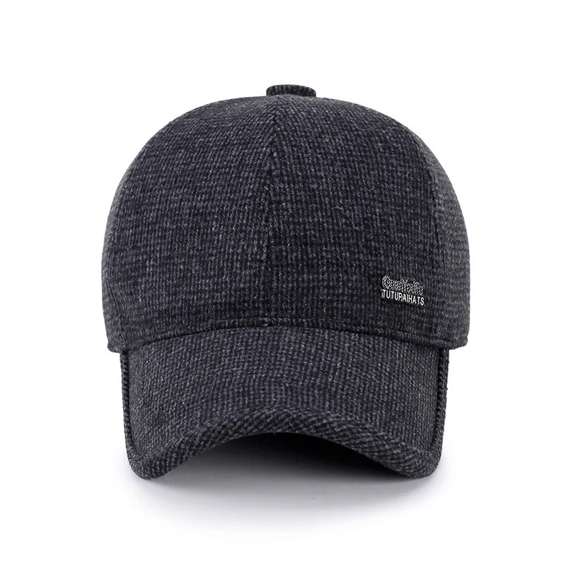 Зимний Бейсболка Для Мужчин Gorras Snapback Шапка С Ушными Шапками Открытый Толстые Кости Trucker Caps Casquette Homme Winte Caps Размер 56-60 см