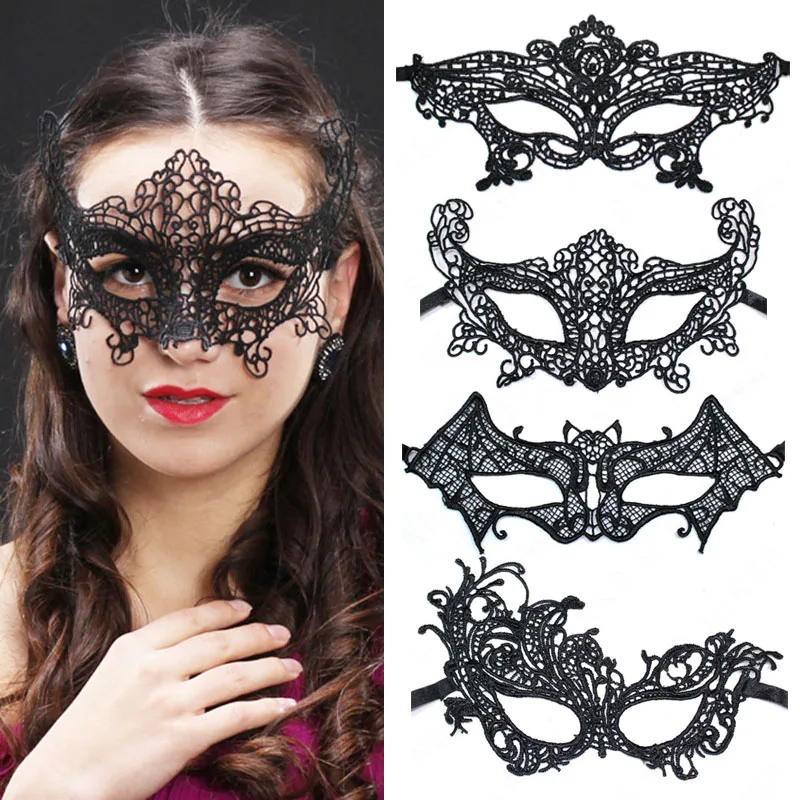 

Black Sexy Lace Mask for Carnival Halloween Half Face Ball Party Masks Festive Party Supplies