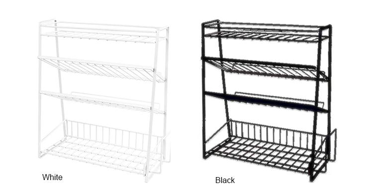 4-Слои металлическая кухонная приправа стеллаж для хранения гигиеническая косметика организатор полка Ванная комната для рабочего стола шкаф кронштейн