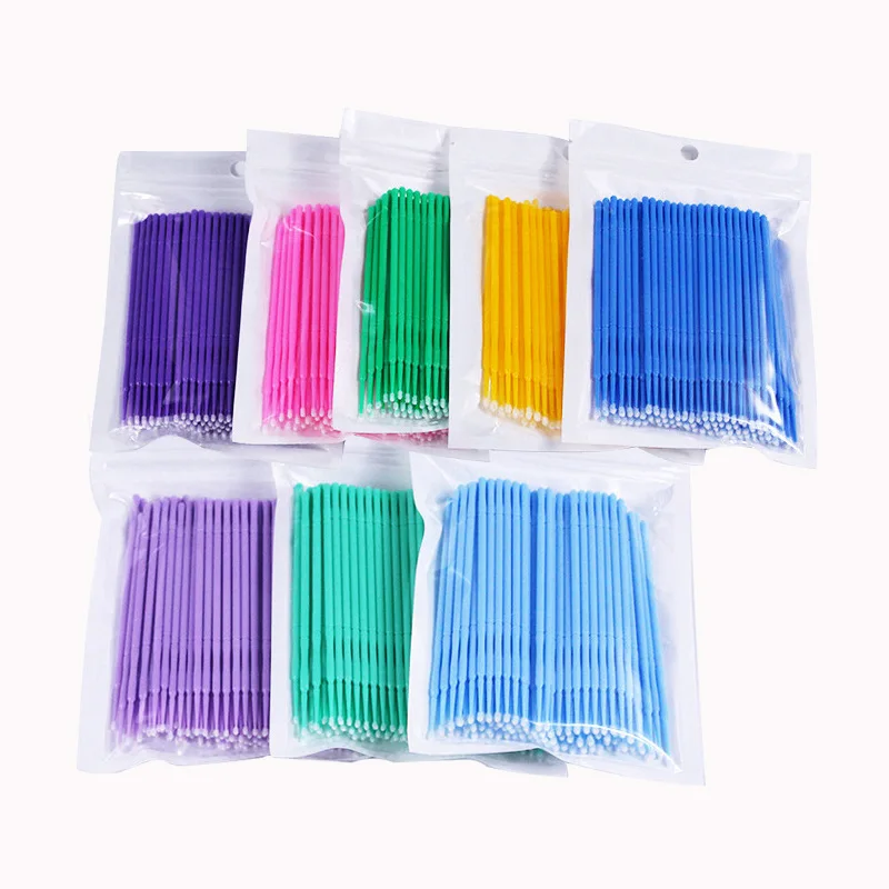 

100Pcs/lot Disposable Eyelash Micro Brushes Lash Mascara Swab Eyelashes Extension Brush Lashes Applicator Wands Makeup Tools Kit