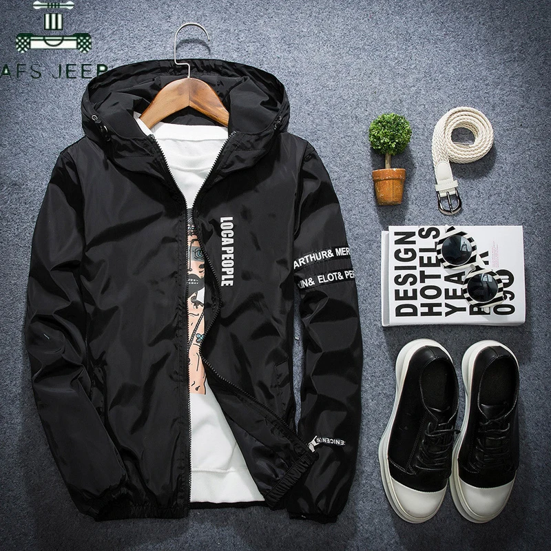 

2019 Spring Summer Mens Sunscreen Outerwear Thin Windbreaker Jacket Men Plus Size M-4XL Thin Skin Jackets Hooded Casual Jackets