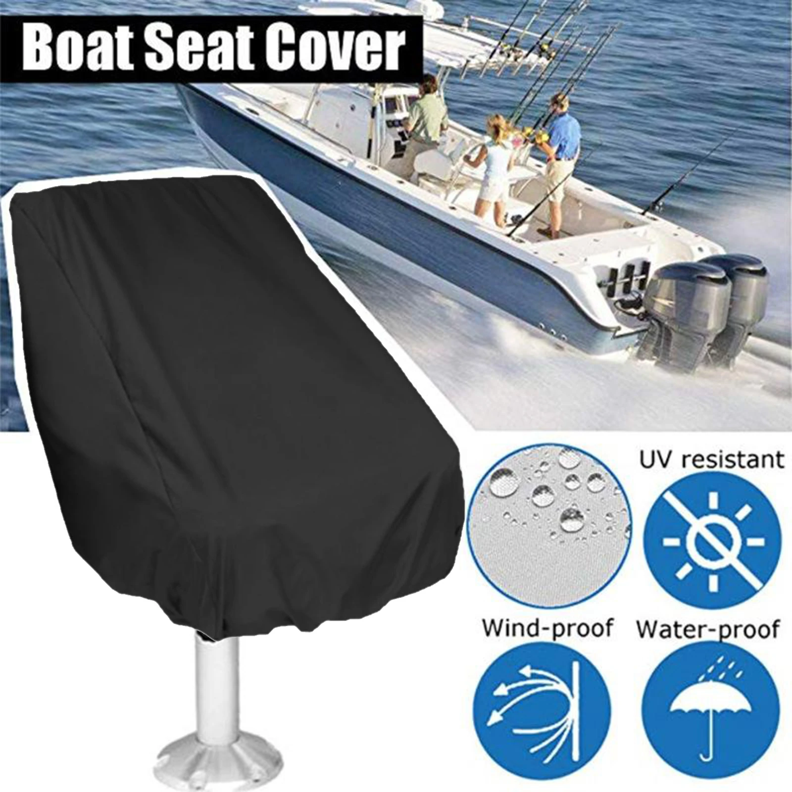 Waterproof Boat Seat Cover Anti Uv Dust Yatch Boat Seat Cover Oxford Cloth Marine Outdoor