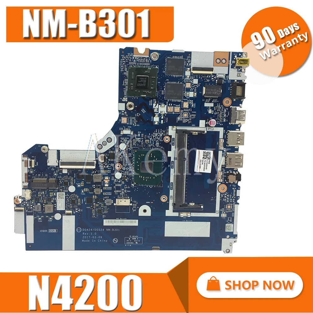 Отлично подходит для For Lenovo 320-15IAP материнская плата с N4200 cpu DDR3 5B20P20646 NM-B301 100%
