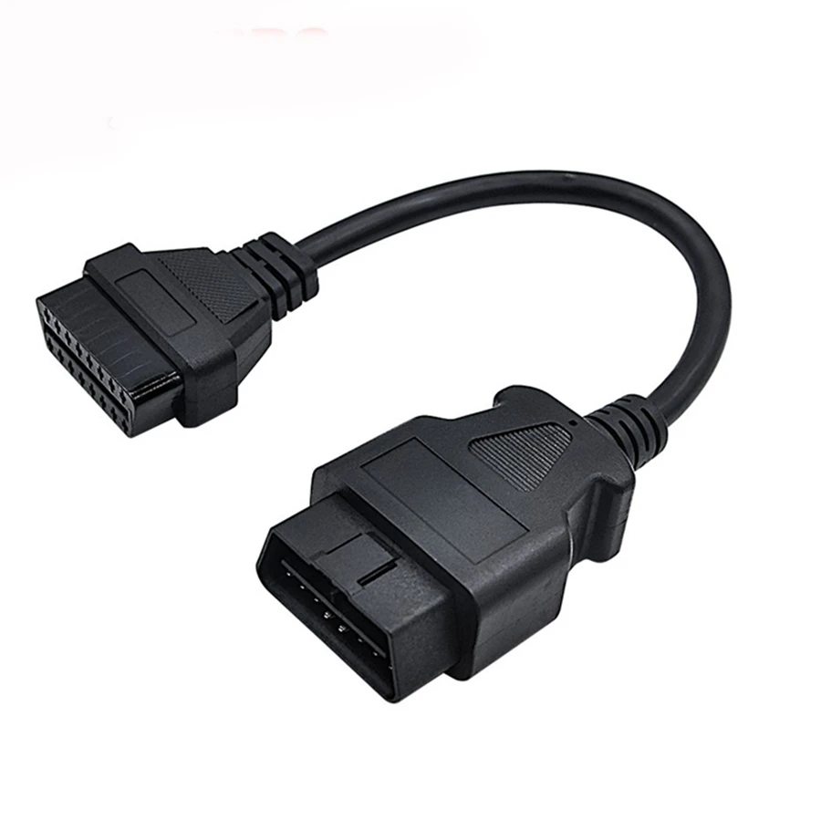 Круглый 30 см OBD 2 II OBDII OBD2 16 Pin Мужской и Женский Диагностический кабель-удлинитель 16PIN адаптер соединителя