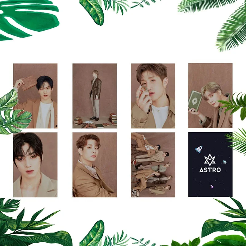 7 шт./компл. Kpop Астро участников Фотокарточка шесть альбомов BLUE FLAME Двусторонняя
