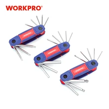 Workpro 24 pc de alta qualidade dobrável allen chave conjunto crv durável hex chaves chave sextavada interna chave de fenda ferramentas de reparo portátil conjunto(China)