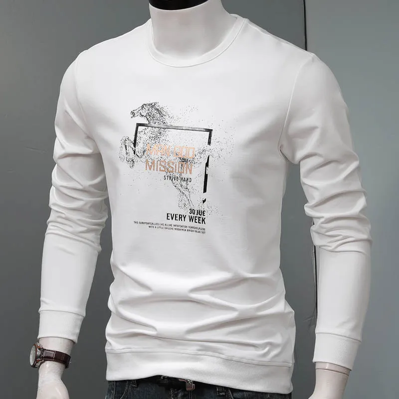 white hoodless sweatshirt