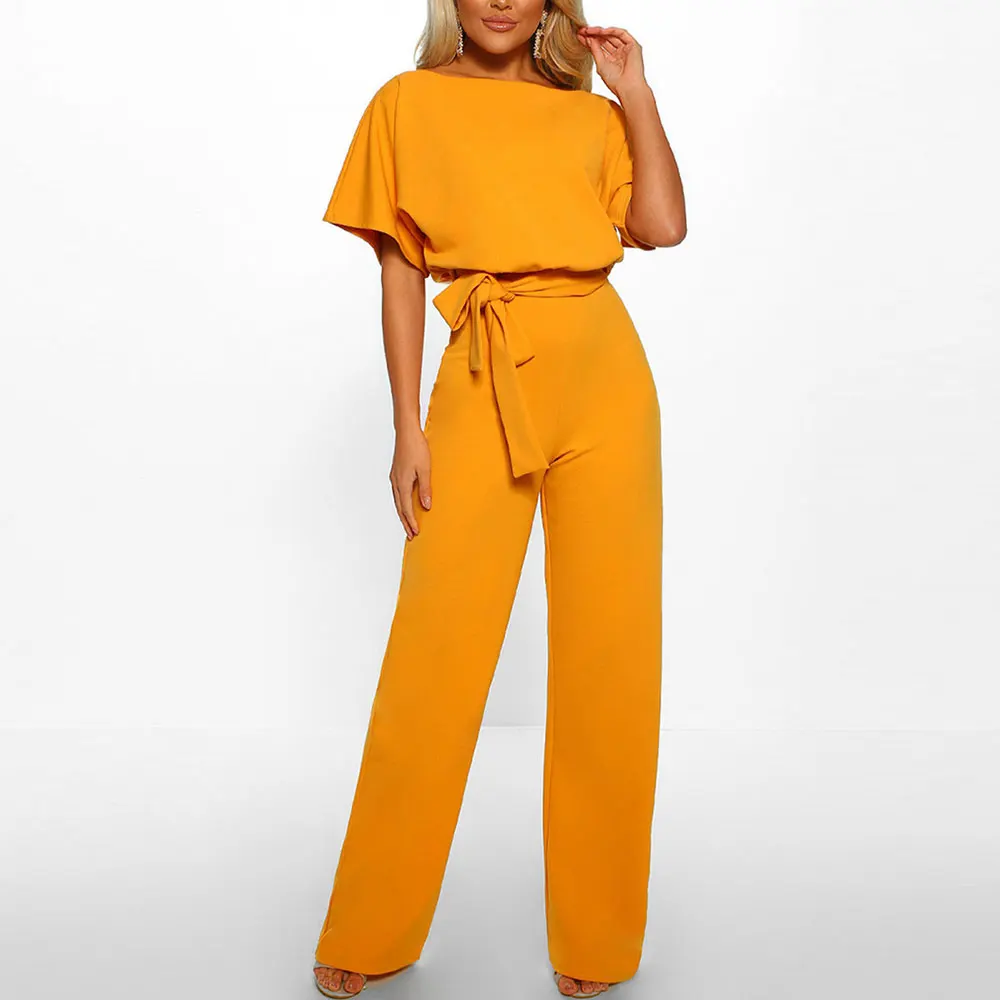 short sleeve wide leg jumpsuit
