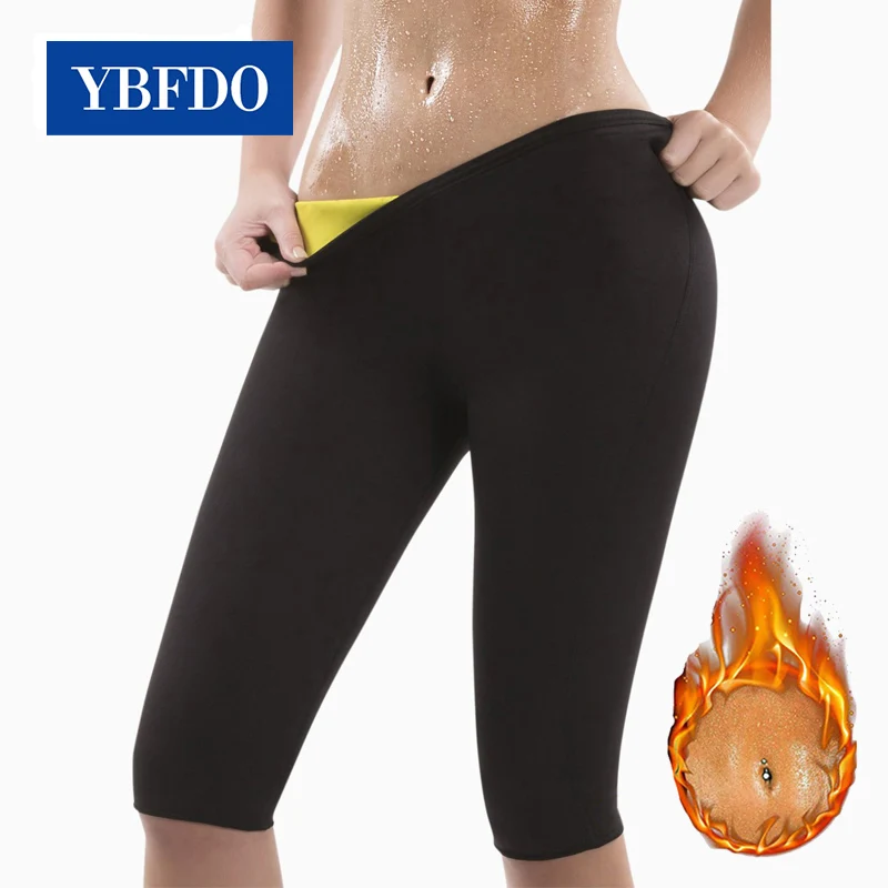 

YBFDO Womens Slimming Pants Thermo Neoprene Sweat Sauna Body Shapers with Side Pocket Workout Thighs Slimming Leggings Pants