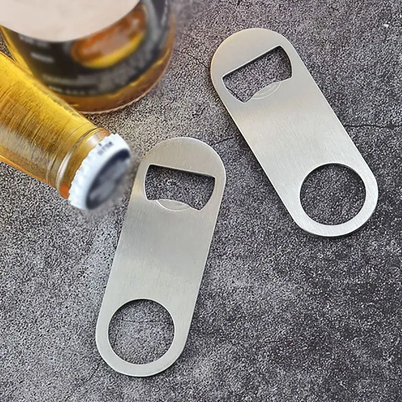 

Bottle Opener Flat Portable Reusable Stainless Steel Beer Cap Remover For Bar Restaurant Party