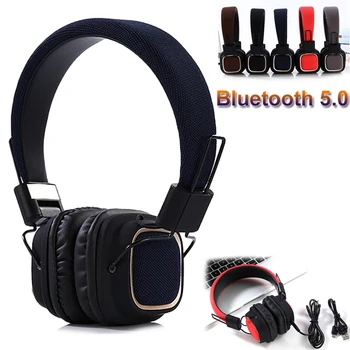 

Foldable Bluetooth 5.0 Headphone Portable Music Headset Music Player with MIC for Handsfree