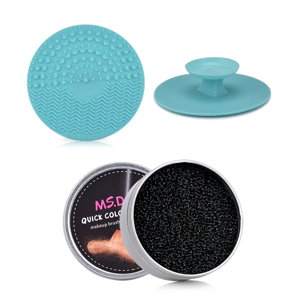 

2pcs Makeup Brushes Cleaning Tools Set Silicone Make up Brushes Gel Washing Foundation Pads Scrubber Board Beauty Tools Pincel