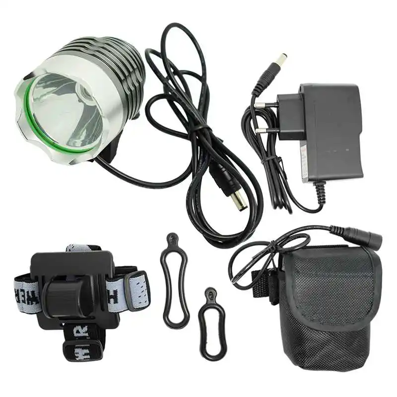 Top 1800lm XM-L T6 LED Bicycle Front Light Headlight Waterproof Cycling Bike Lights Lamps + 18650 Battery Pack + Charger + Headband 1