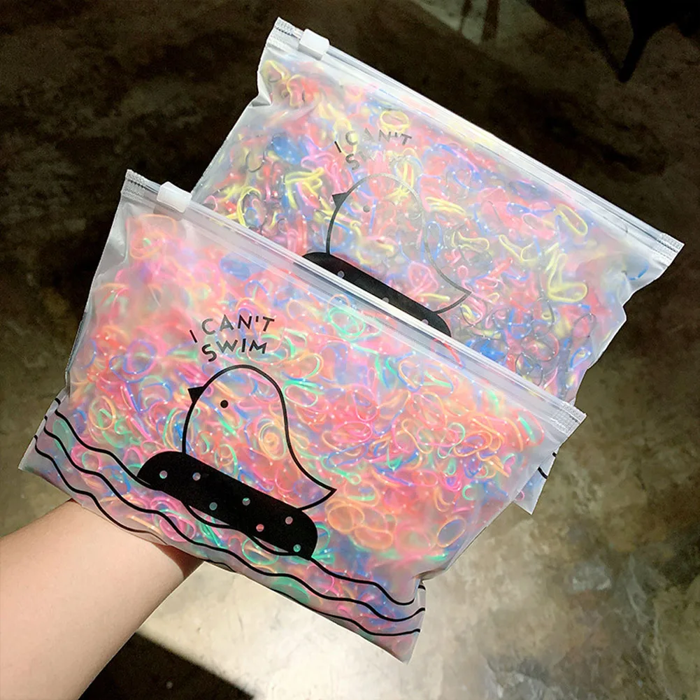 

1000Pcs Mixed Colors Rubber Bands Small Circle Strong Elastic Rubber Band Girls Hair Rope Stationery Holder Band Office Supplies