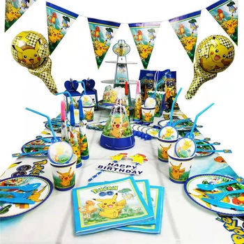 20 japoński motyw Pokemon Pikachu postacie dekoracja urodzinowa zastawa stołowa płytki talerz obrus kubek papierowy wiadro popcornu tanie i dobre opinie TAKARA TOMY Model Dla osób dorosłych Adolesce 25-36m 4-6y 7-12y 12 + y 18 + CN (pochodzenie) Unisex other lalki PIERWSZA EDYCJA