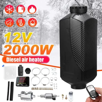 

2020 New Car Heater Heating 12V 2000W Air Monitor 10L Diesels Heater With Remote Control LCD Monitor for car Trailer Truck