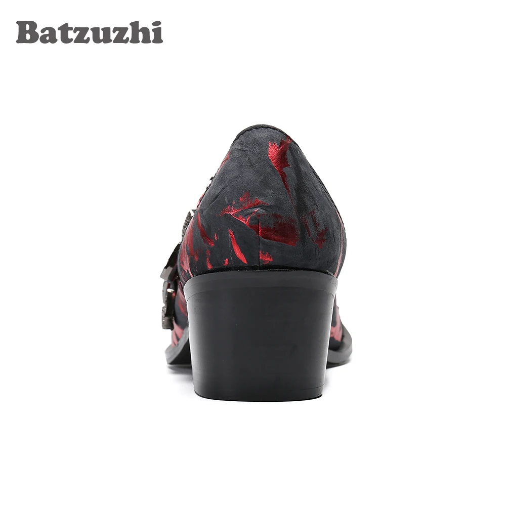 Batzuzhi Korean Type Men's Shoes 6.5cm High Heels Formal Leather Dress Shoes Pointed Toe Business/Party and Wedding Shoes Men!
