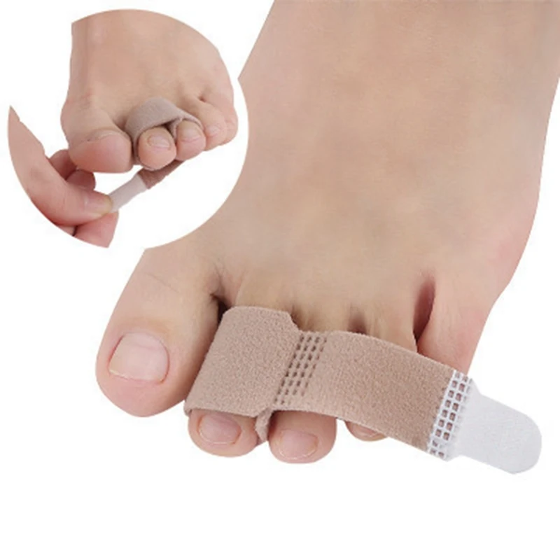 2 Pcs/lot Fabric Toe Finger Straightener Hammer Toe Hallux Valgus Corrector Bandage Toe Separator Splint Wraps Foot Care