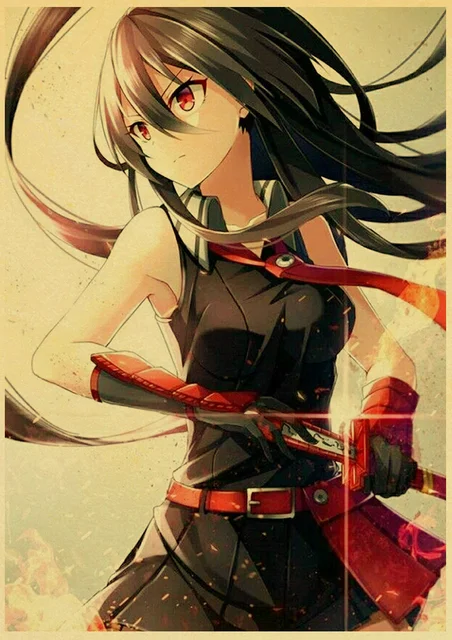  Akame ga Kill Wall Scroll Poster Fabric Painting for Anime Leone  042 L: Posters & Prints