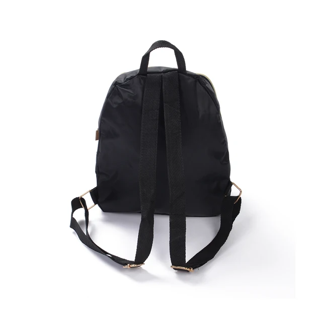 black nylon backpack women's