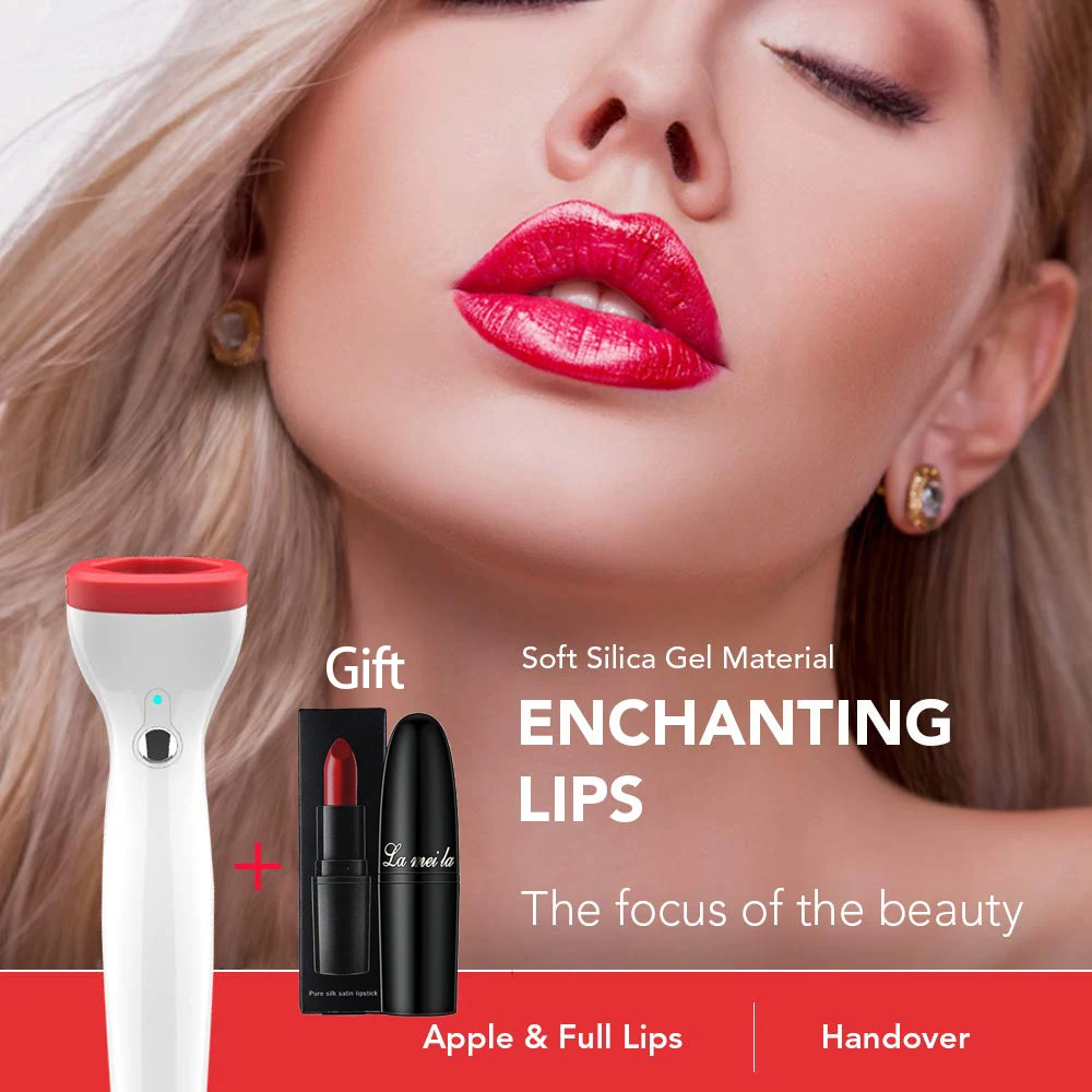 

Silicone Lip Plumper Device Electric Lip Plump Enhancer Care Tool Natural Sexy Bigger Fuller Lips Enlarger Labios Aumento Pump