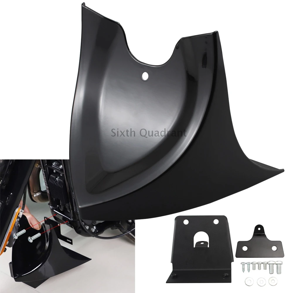 

For Harley Sportster Iron 883 1200 XL Motorcycle Black Fairing Engine Bottom Lower Front Mudguard Air Dam Spoiler Fender Cover