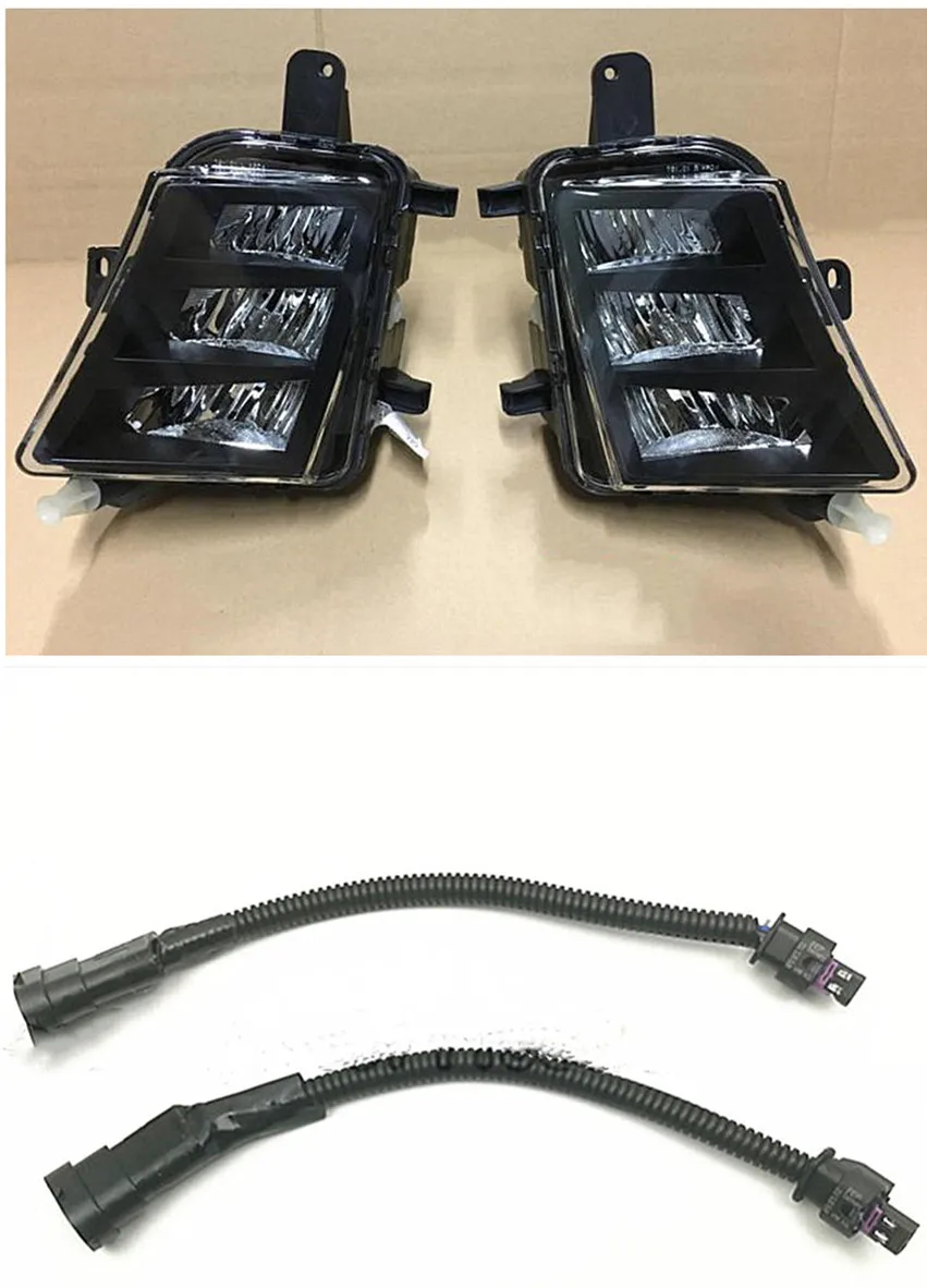 2 шт. светодиодный противотуманный фонарь для VW Golf 7 A7 MK7 GOLFGTI GTD 2013 автомобильный передний светодиодный DRL противотуманный фонарь противотуманный светильник без ошибок - Название цвета: Белый