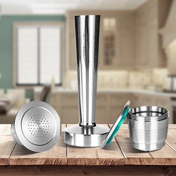 

3PCS Refillable Tasse Nespresso Inox Empty Capsules Stainless Steel Reusable Filter Cup Rechargeable Inoxidable Coffee Pod Taza