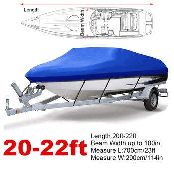 

20ft 21ft 22ft 210D Denier Trailerable Boat Covers Water proof Rain Proof SUN UV Protector Speedboat Boat Cover Fishing