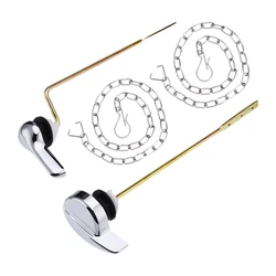 Fashion2 Packs Chrome Finish Side Mount Toilet Tank Flush Lever Handle Replacement for Most Side Mount Toilets