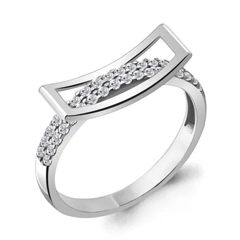 

Ring AQUAMARINE with cubic, silver 925