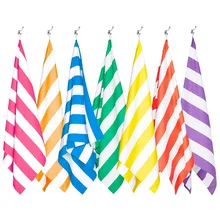 Пляжное полотенце из микрофибры, быстросохнущее абсорбирующее банное полотенце, портативное пляжное полотенце, настраиваемое двустороннее полосатое полотенце