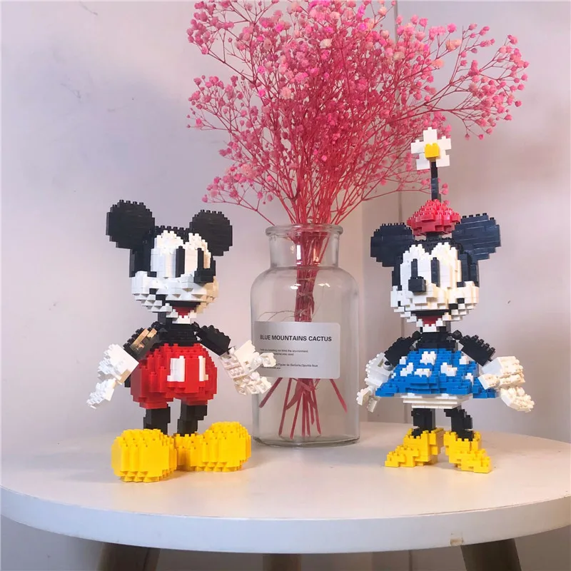 Disney Cute Cartoon Anime Mickey Minnie Diy Mini Building Blocks Bricks Action Figures Model Kids Toys Juguetes Gifts | Игрушки и хобби