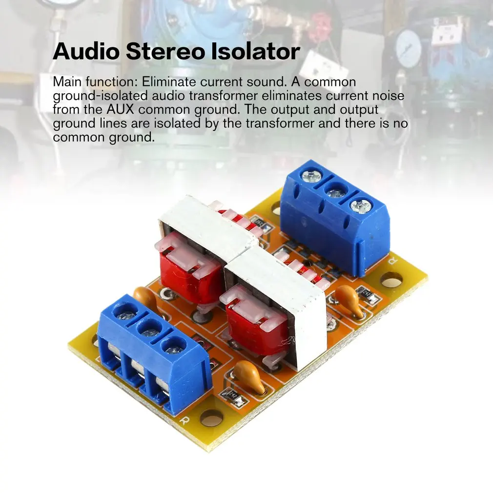 Audio Stereo Isolator Acoustic Noise Isolation Eliminate Current Sound Interference Filter Eliminator Ground Loop Suppressor