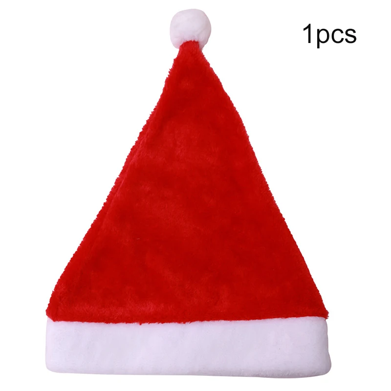 

1/3 Soft Plush Ultra Thick Santa Claus Patry Christmas Cap Hat For Adult & Kids