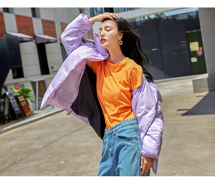 down Jacket Women's Winter New Style Thin Korean-style Loose-Fit Cotton-padded Clothes INS Online Celebrity down Coat