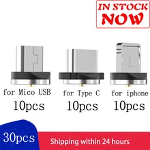 Gtwin cabo magnético micro usb tipo c 8-pin plug carregador rápido telefone ímã carregador magnético plugue para iphone samsung xiaomi reimi