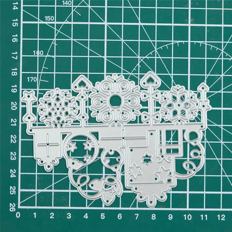 GJCrafts Снежинка штампы Подарочная коробка металлические Вырубные штампы для изготовления открыток Скрапбукинг тиснение вырубки ремесло штампы Рождественский Декор